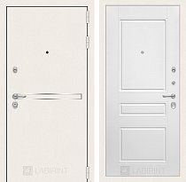 LABIRINT Входная металлическая дверь LINE WHITE панель №3 белый soft