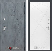 LABIRINT Входная металлическая дверь BETON панель №24 белый софт