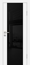 Дверь Profilo Porte Серия P-7 цвет Белый стекло чёрный лакобель
