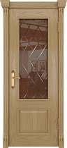 Дверь DioDoor Цезарь-1 дуб светлый стекло бронзовое гравировка Англия