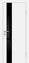 Дверь Profilo Porte Серия P-10 цвет Белый стекло чёрный лакобель
