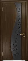 Дверь DioDoor Фрея-2 венге черный триплекс Сабина матовый
