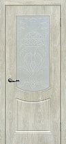 Дверь МариаМ Сиена-3 Дуб седой стекло контур серебро