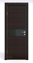 Линия Дверей Шумоизоляционная дверь 42 Дб модель 609 цвет Венге стекло лакобель черный